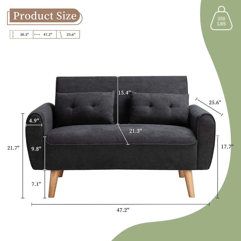 Futzca 47" Modern Loveseat Sofa