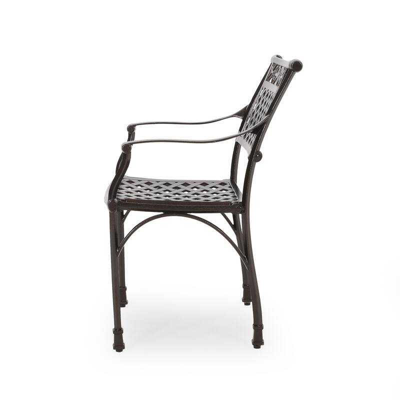 Ridgecrest Traditional Outdoor Aluminum Dining Chair (Set of 2) by Christopher Knight Home - 24.25" W x 21.75" D x 31.50" H