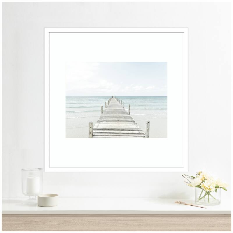 Kate and Laurel Beach 5s by Amy Peterson Framed Wall Art Print