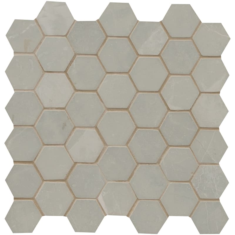 Ackland AKN-P-SO2X2HXM-CA Sonoma - 12" x 12" Porcelain Geometric Floor - Gravelle