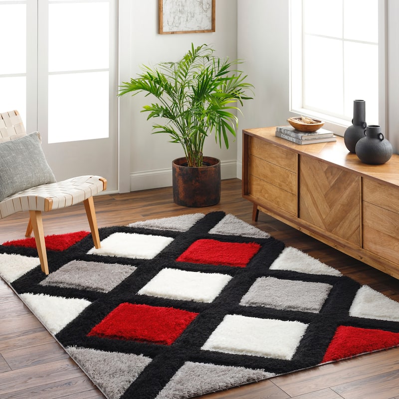 Livabliss Bologna Casual Trellis Plush Area Rug