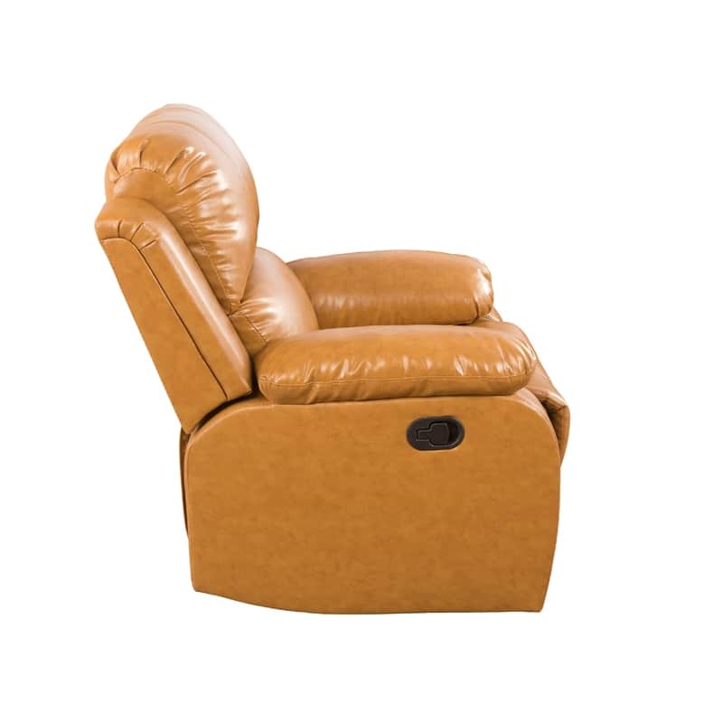 Ginger Faux Leather Push-back Recliner Accent Chair