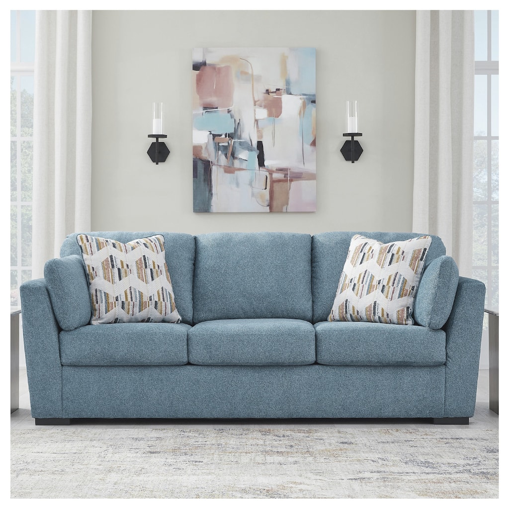 Signature Design by Ashley Keerwick Teal Queen Sofa Sleeper - 94" W x 41" D x 39" H