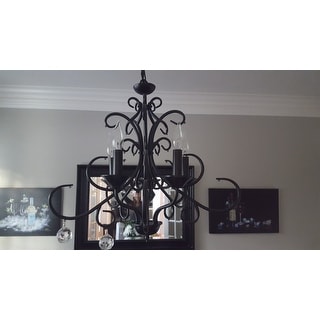Shop Bellora Crystal Wrought Iron Chandelier Lighting With ...