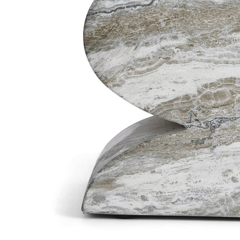 Studio London Side Table Faux Marble Effect Concrete Stool Indoor Outdoor Use