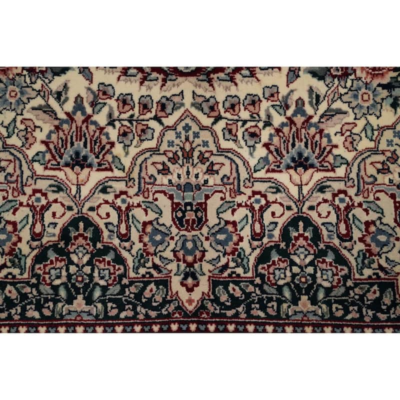 Hand Knotted Oriental 100% Wool Carpet Traditional All-Over Green Tabriz Area Rug - 12' 1'' X 8' 11''
