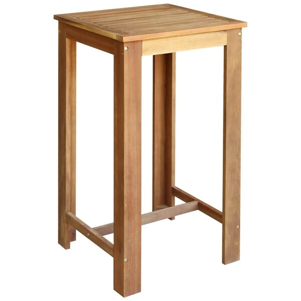 3 Pieces Breakfast Bar Table/&Chair Stool Set Kitchen Furniture Solid Acacia Wood