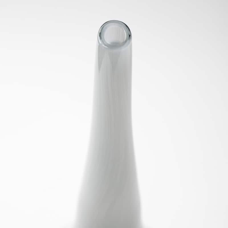 21'' Handcrafted Spun Glass Vase Multi-Tonal Blue, Gray, Taupe & White - 7" x 7" x 21"