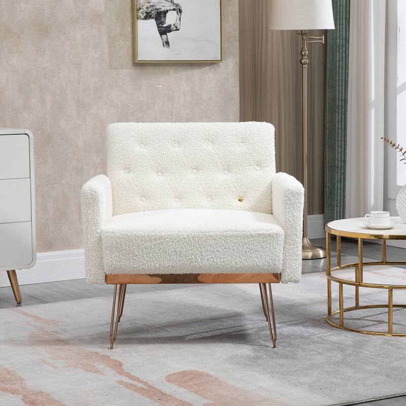 Modern Velvet Single Reading Chairs with Arm Set of 2