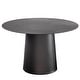 preview thumbnail 5 of 5, Mid Century Modern Metal Single Round Coffee Table -Black 23.6"W