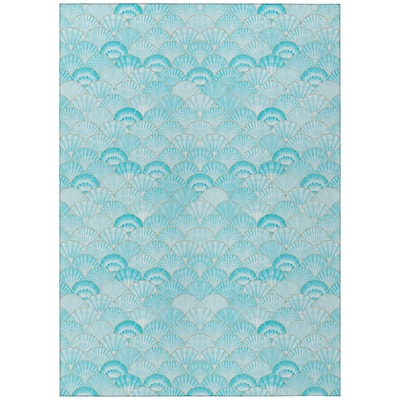 Indoor/ Outdoor Surfside Seashells Washable Rug New
