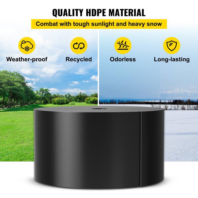 Black HDPE Coiled Terrace Board Flexible Bender Border Ideal for Decorated Garden or Landscaping