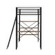 preview thumbnail 12 of 12, Metal Loft Bed Frame with Built-in Desk and 3-Tire Shelf Under Bed,Twin Size