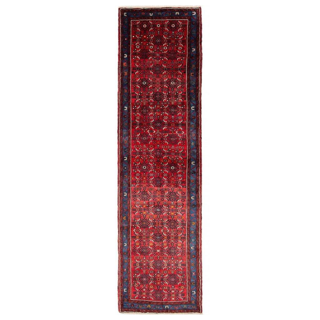 ECARPETGALLERY Hand-knotted Andelz Red Wool Rug - 2' 7" x 9' 8"