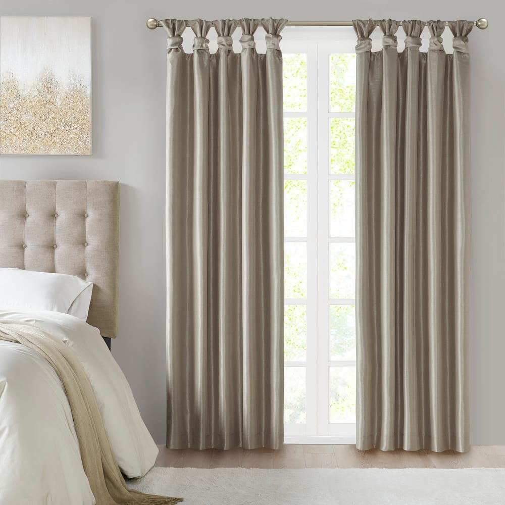 Madison Park Emilia Twist Tab Total Blackout Window Curtain Panel