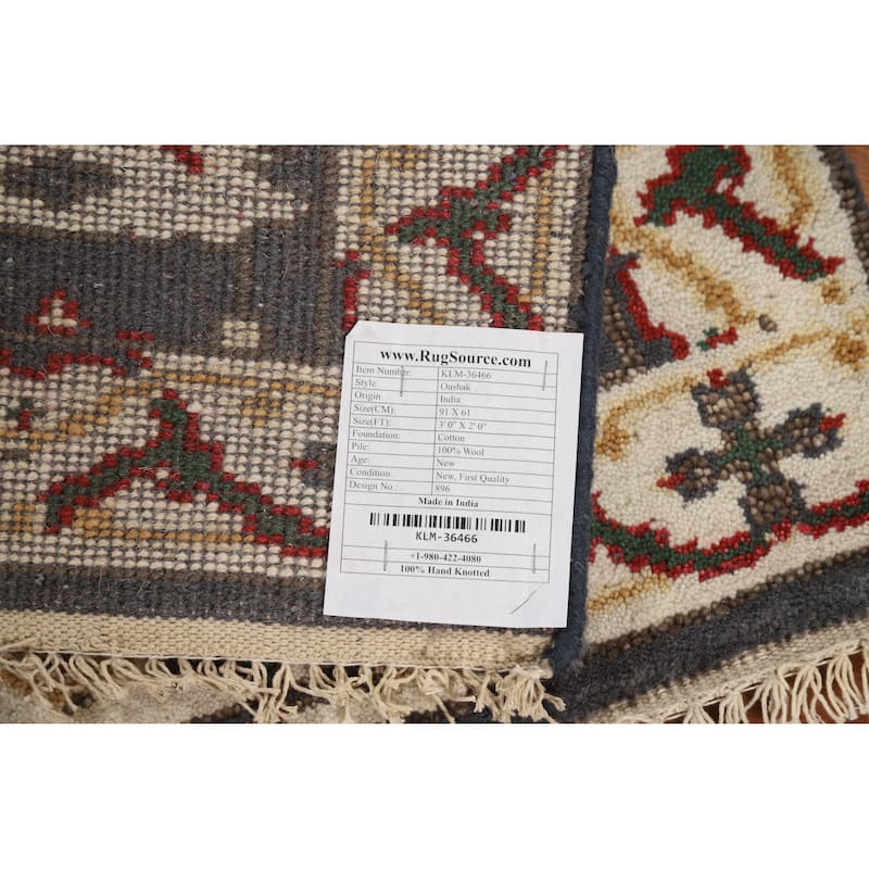 Oushak Oriental Foyer Rug Handmade Wool Carpet - 2'0"x 3'0"