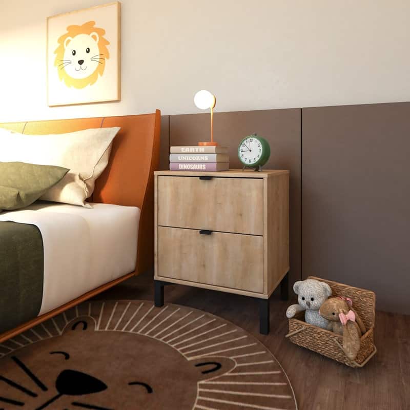 Minimalist 2-Drawer Nightstand
