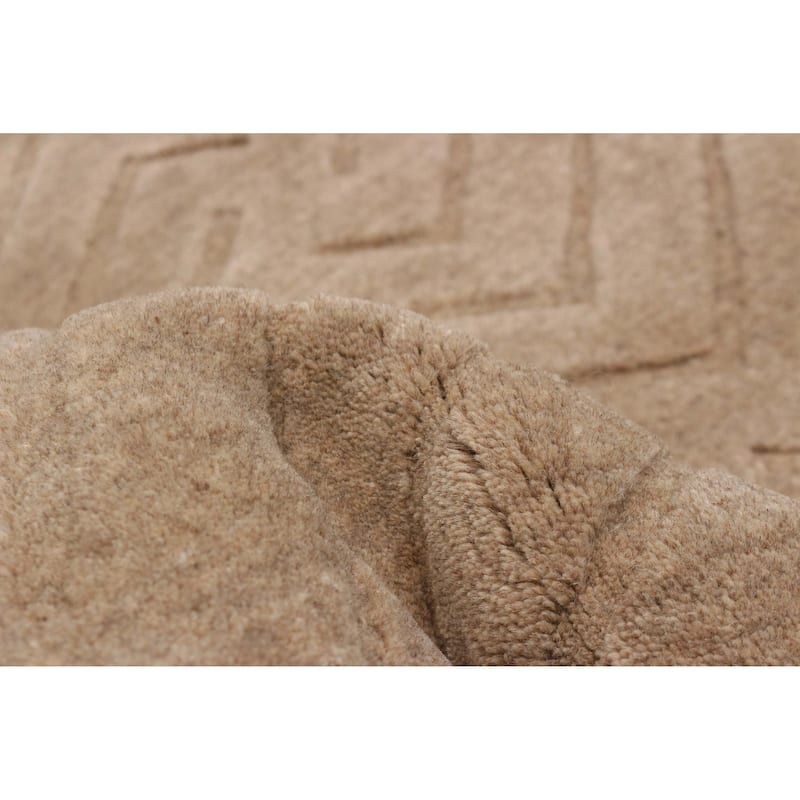 Kashkuli Gabbeh Tan Rug 4'0" x 4'0" - 4'0 x 4'0
