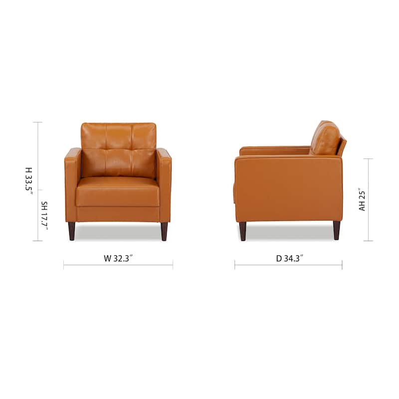Artdeco Home - Anza Faux Leather Arm Chair