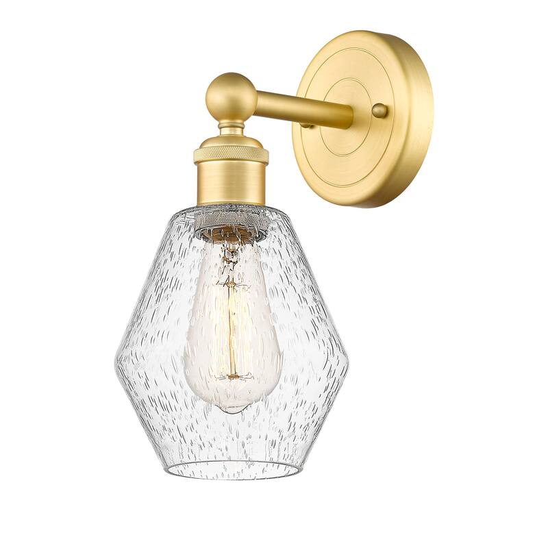 Innovations Lighting 616-1W-12-6 Cindyrella Sconce Cindyrella 12" Tall - Satin Gold / Seedy