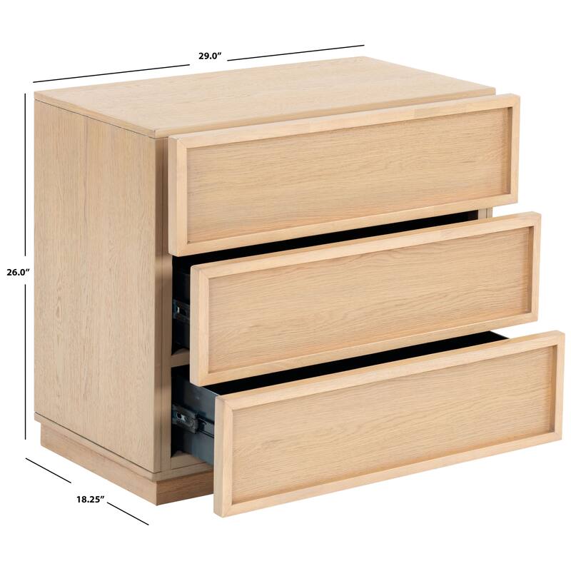 SAFAVIEH Couture Damasa 3-Drawer Wood Chest