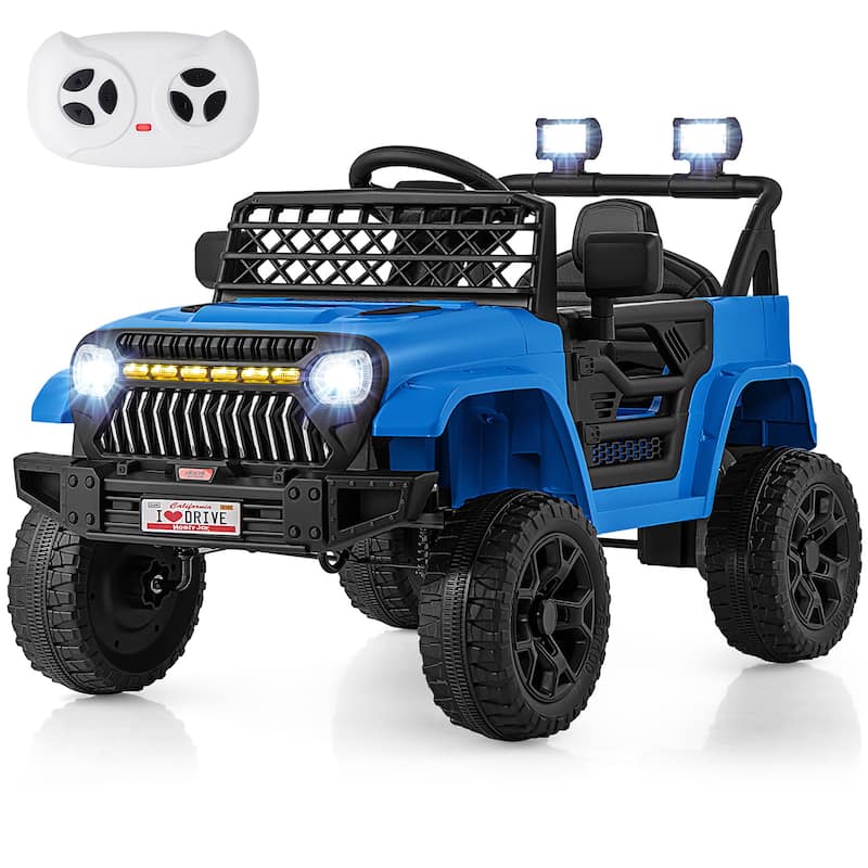 Gymax 12V Kids Ride on Truck Car Battery Powered Toddler Electric - See Details - Blue