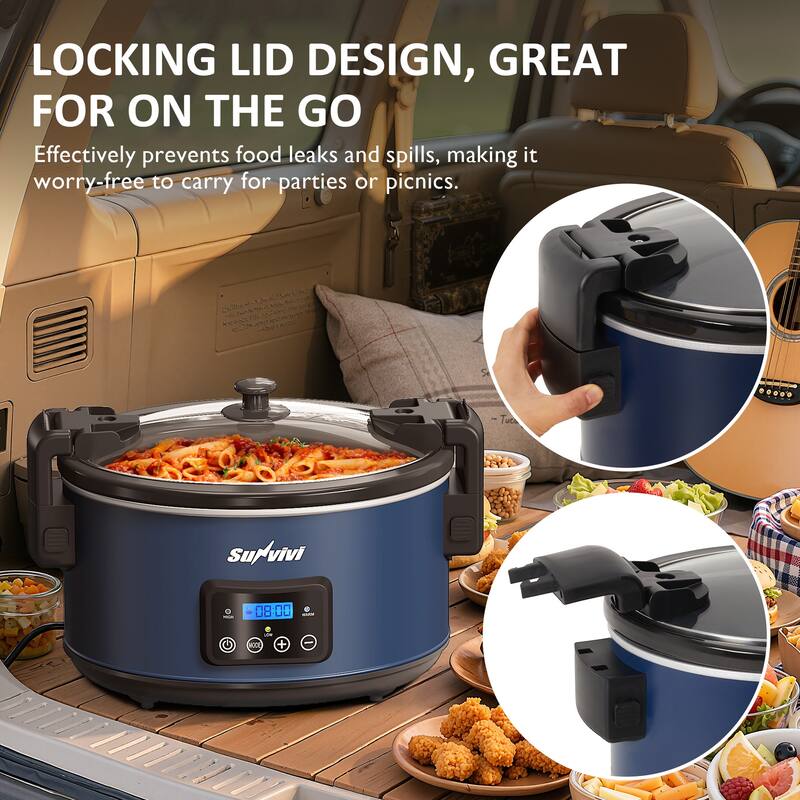 8.5 Quart Programmable Slow Cooker with Locking Lid