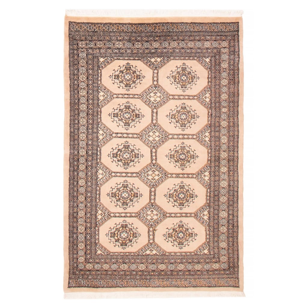 ECARPETGALLERY Hand-knotted Finest Peshawar Bokhara Beige Wool Rug - 4'1 x 6'6