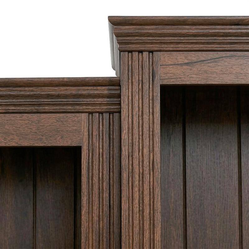 Farmhouse 3-Piece 78.75"Tall Bookcase Cabinet with and 4-Tier Display Shelf Adjustable LED Lighting