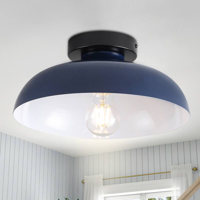 Semi Flush Mount Ceiling Light, Modern Ceiling Light Fixture for Kitchen Island Dining Room Foyer Hallway Porch Barn Loft