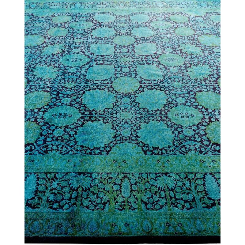 Fine Vibrance One-of-a-Kind Hand-Knotted Area Rug - Blue, 8' 0" x 10' 7" - 8' 0" x 10' 7"