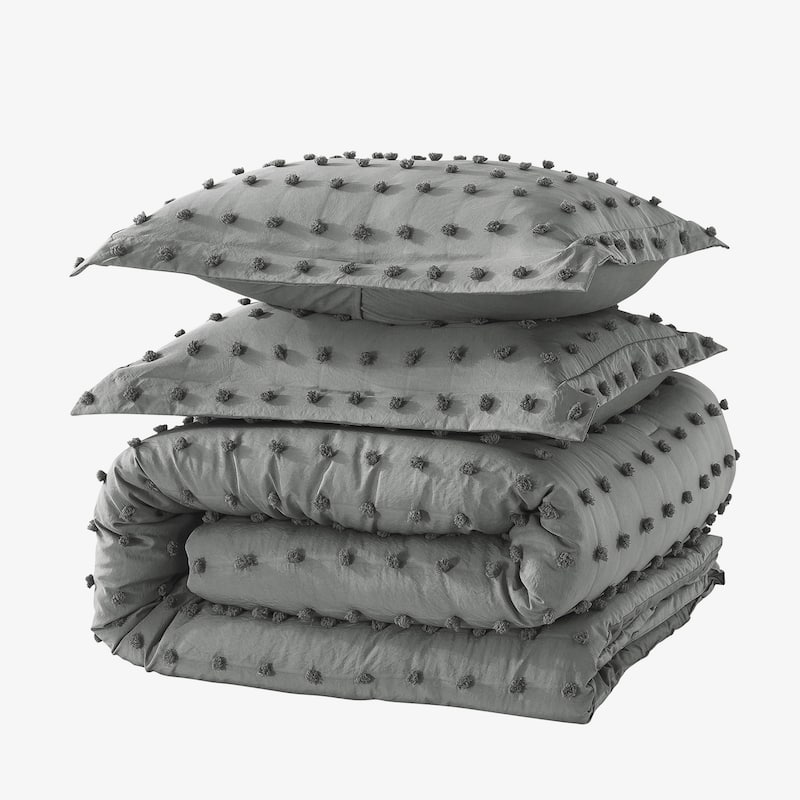 Tufted Design Jacquard Comforter Set