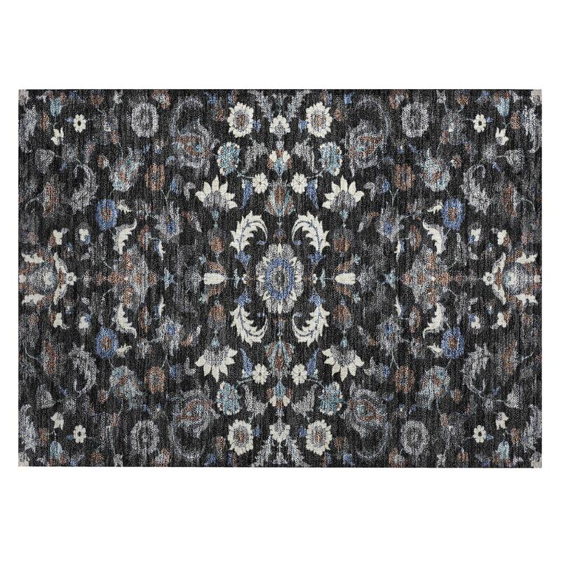 Machine Washable Indoor/ Outdoor Traditional Lanelle Chantille Rug