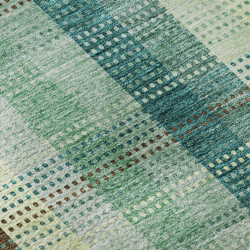 Premium Washable Super Soft Modern Plaid Mayfield Rug