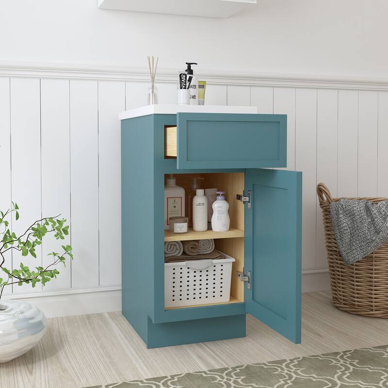 Vanity Art 15" Freestanding Single Base Storage Cabinet with Soft Close Door