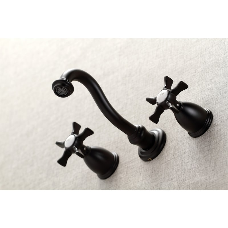 Hamilton Two-Handle 3-Hole Wall Mount Bathroom Faucet