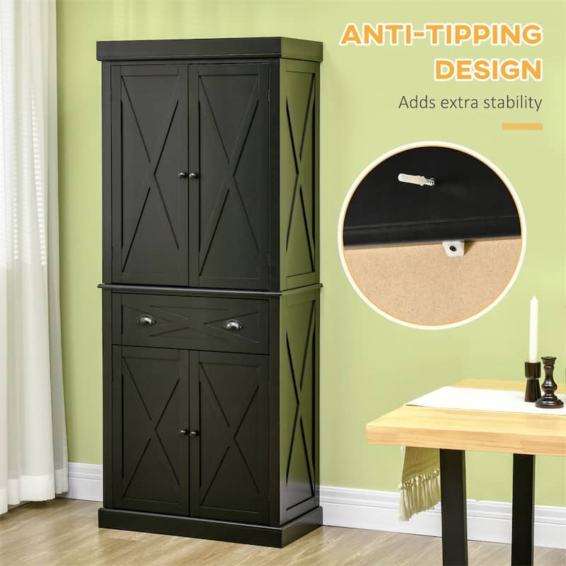 Freestanding Farmhouse Kitchen Pantry Cabinet,Storage CabinetOrganizer