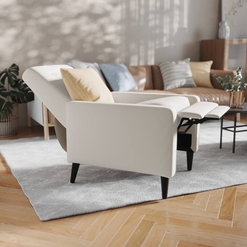 Pushback Recliner with Button Tufted Back