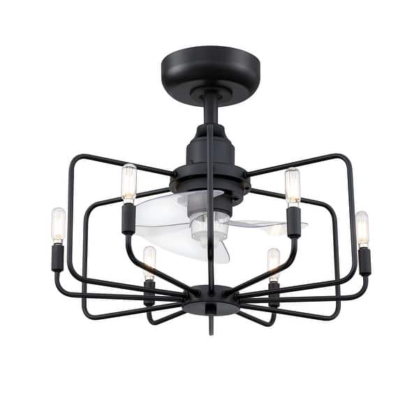 22 Inch Fan Influencer 22 inch Indoor Ceiling Fan with Clear Blades and LED Light ...