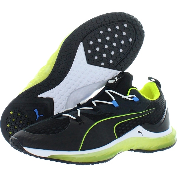 puma black mesh running shoes