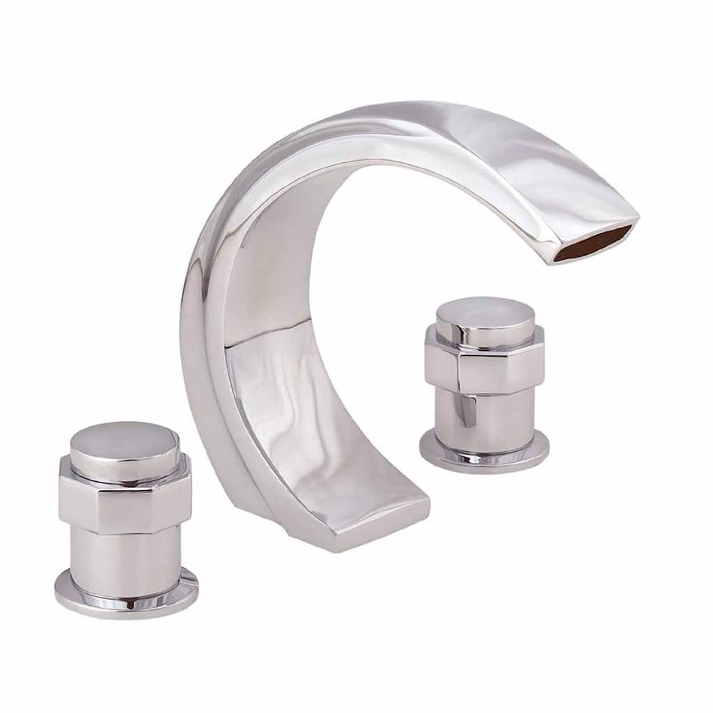 Tub Faucet Heavy Brass Chrome C-Style Centerset Deck Mount Renovators Supply