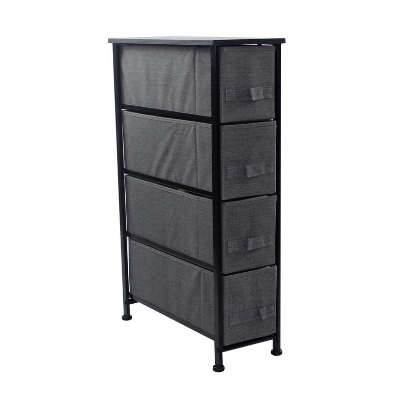 Narrow Dresser Tower with 4 Drawers - Vertical Storage for Bedroom