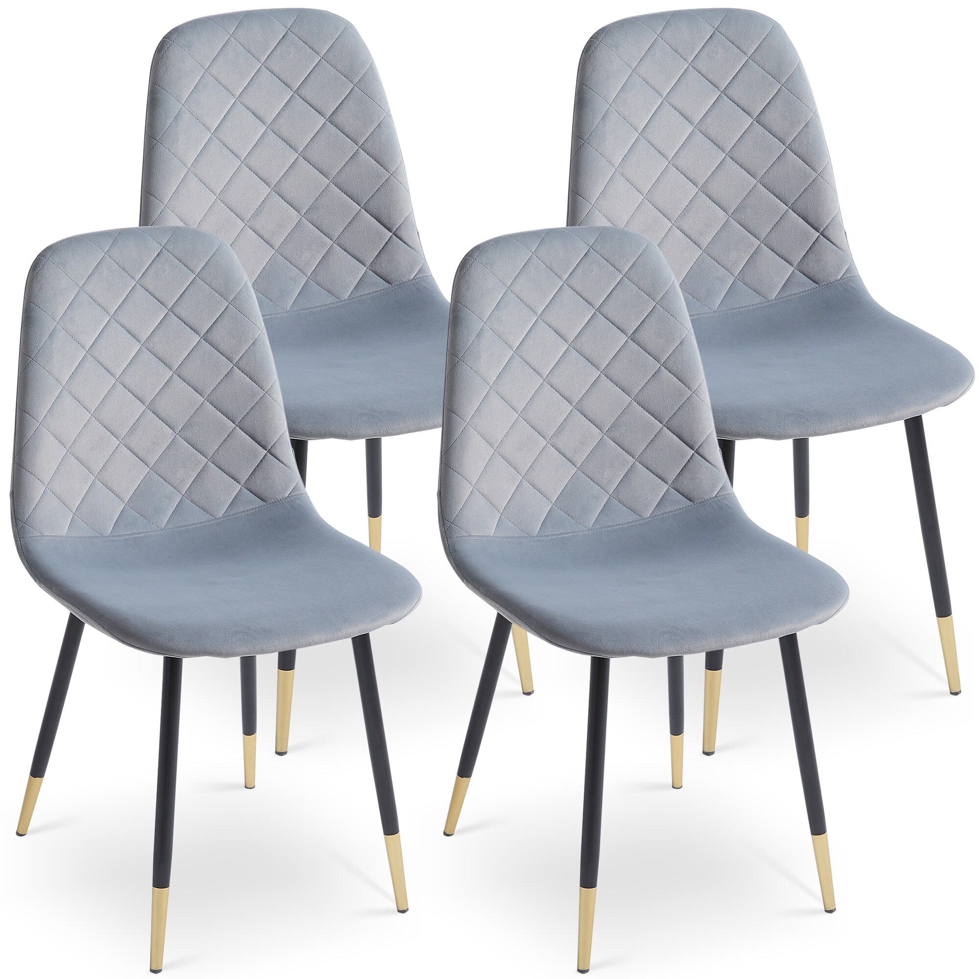 Modern Dining Chairs Set of 6, Velvet Accent Chair Tufted Back Armless Chair  with Back Pull - Bed Bath & Beyond - 38925787