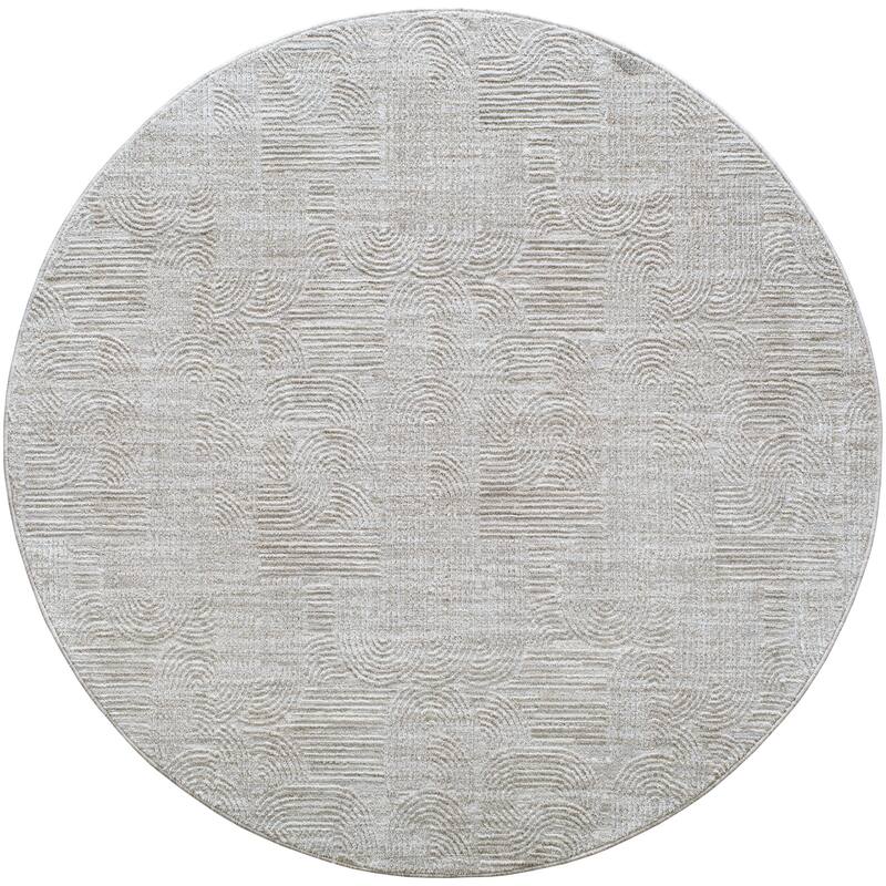 Grayson Moroccan Area Rug - Blue/Gray - 6'7" Round