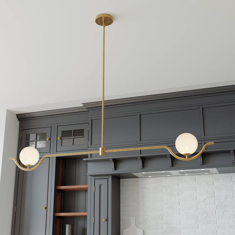 Acroma Elegant Chandelier Modern Linear Chandelier Ceiling Light - 2-light