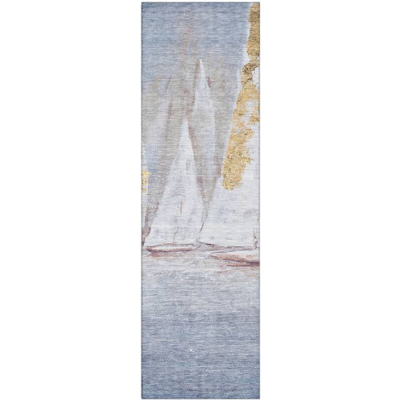 Premium Washable Super Soft Modern Sailboat Mayfield Rug
