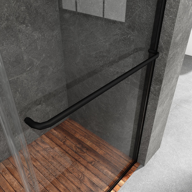 48/54/60 Inch Double Sliding Framed Shower Door with Clear Tempered Glass