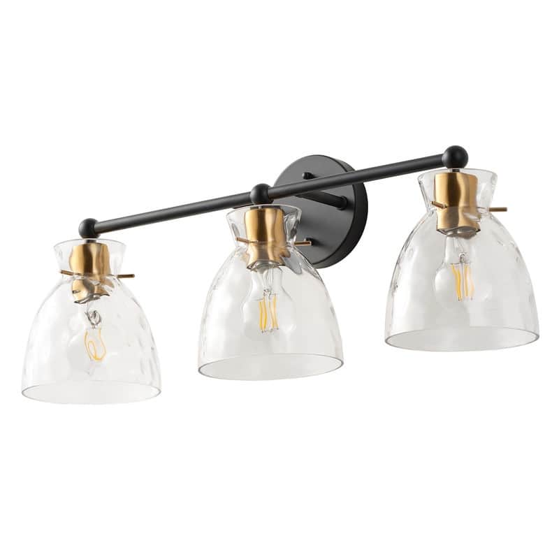 3 Light Matte Black Vanity Light Modern Bathroom Wall Fixture