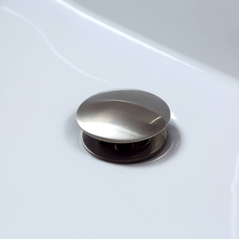 Luxier DS01-T Bathroom Sink Push Pop-Up Drain Stopper with No Overflow
