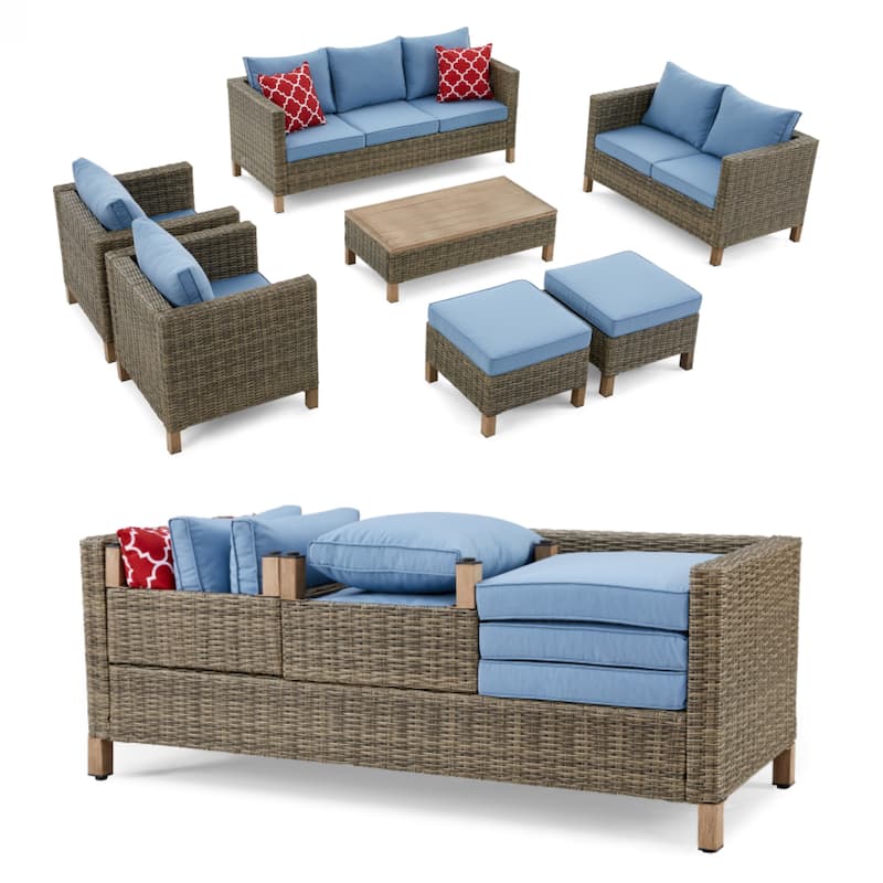 7 Piece Sectional Seating Group with Cushions